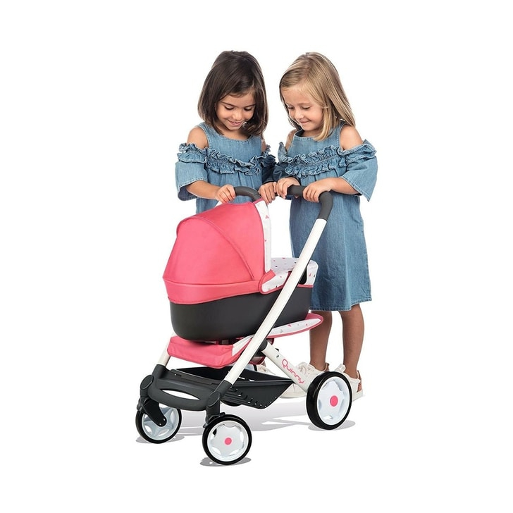 Carucior pentru papusi Smoby Quinny Combi 3 in 1 roz