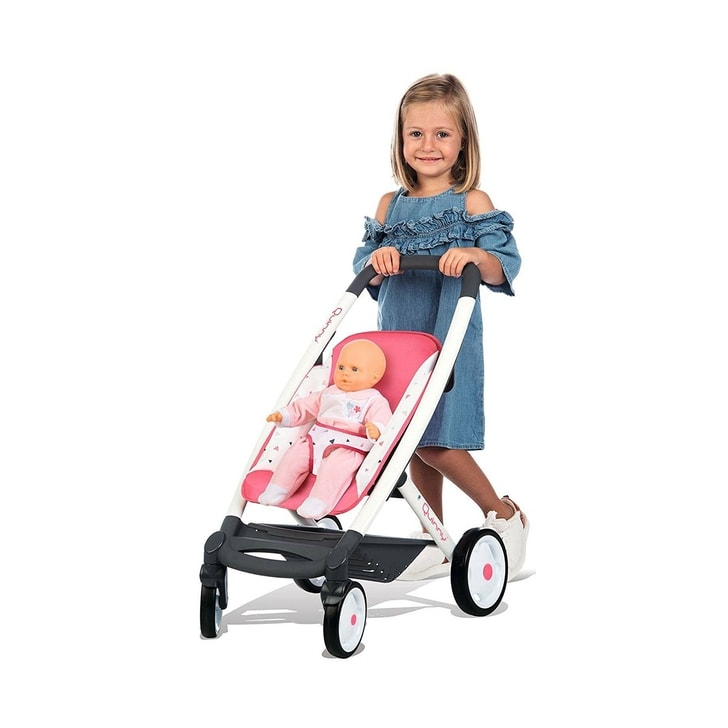 Carucior pentru papusi Smoby Quinny Combi 3 in 1 roz