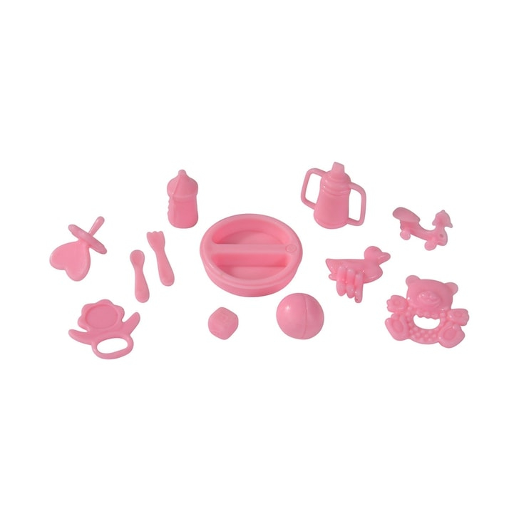 Papusa Simba Steffi Love Baby Walk 29 cm roz cu carucior si accesorii
