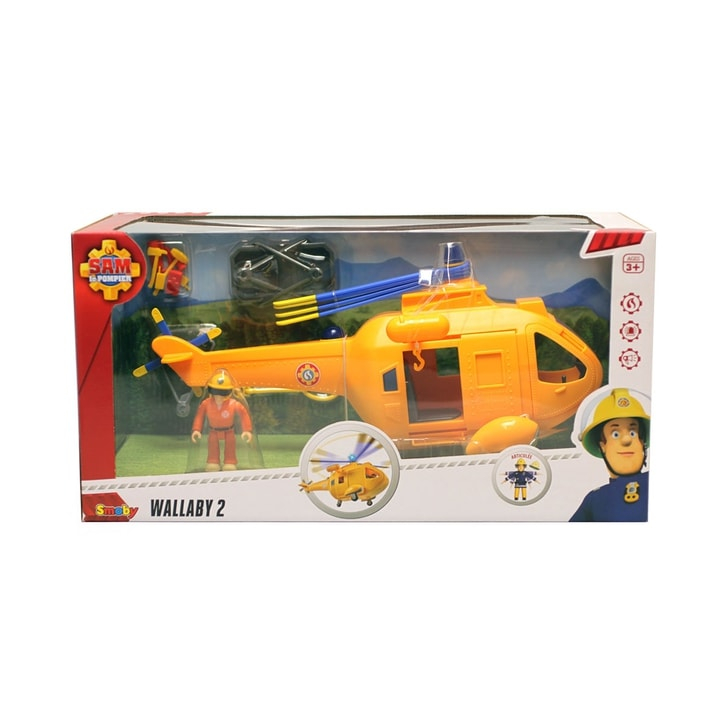 Jucarie Simba Elicopter Fireman Sam Wallaby 2 cu figurine si accesorii