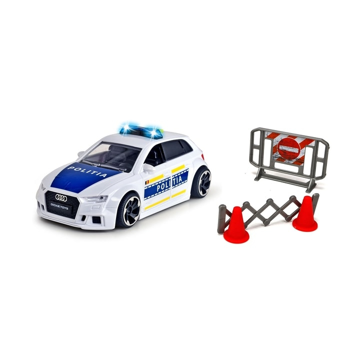 Masina de politie Dickie Toys Audi RS3 cu accesorii