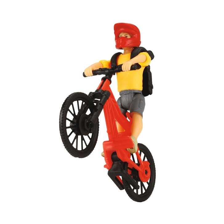 Masina Dickie Toys Playlife Bike Trail Set cu figurina si accesorii