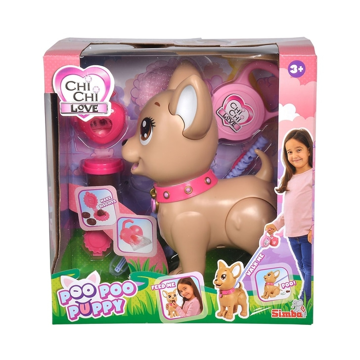 Jucarie Simba Caine Chi Chi Love Poo Puppy cu accesorii