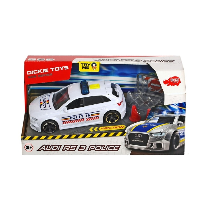 Masina de politie Dickie Toys Audi RS3 cu accesorii