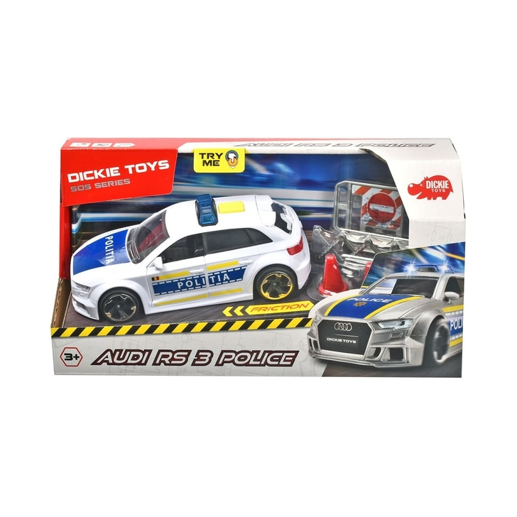 Masina de politie Dickie Toys Audi RS3 cu accesorii