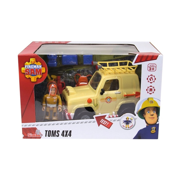 Masina Simba Fireman Sam Tom's 4x4 cu 1 figurina si accesorii