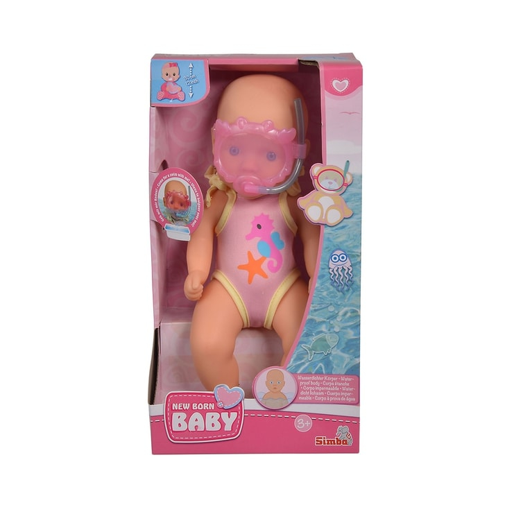 Papusa Simba New Born Baby Bathdoll 30 cm