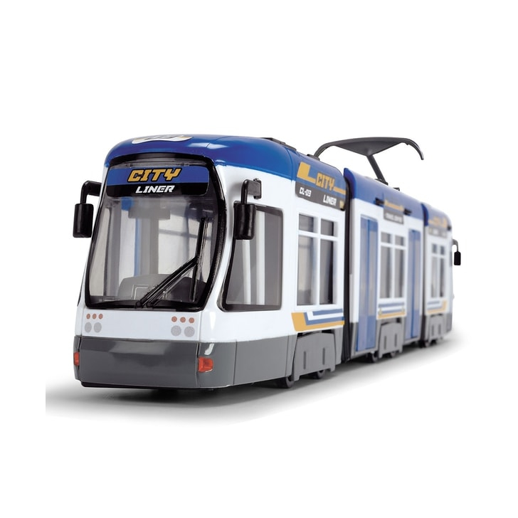 Tramvai Dickie Toys City Liner albastru