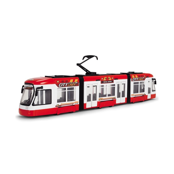 Tramvai Dickie Toys City Liner rosu