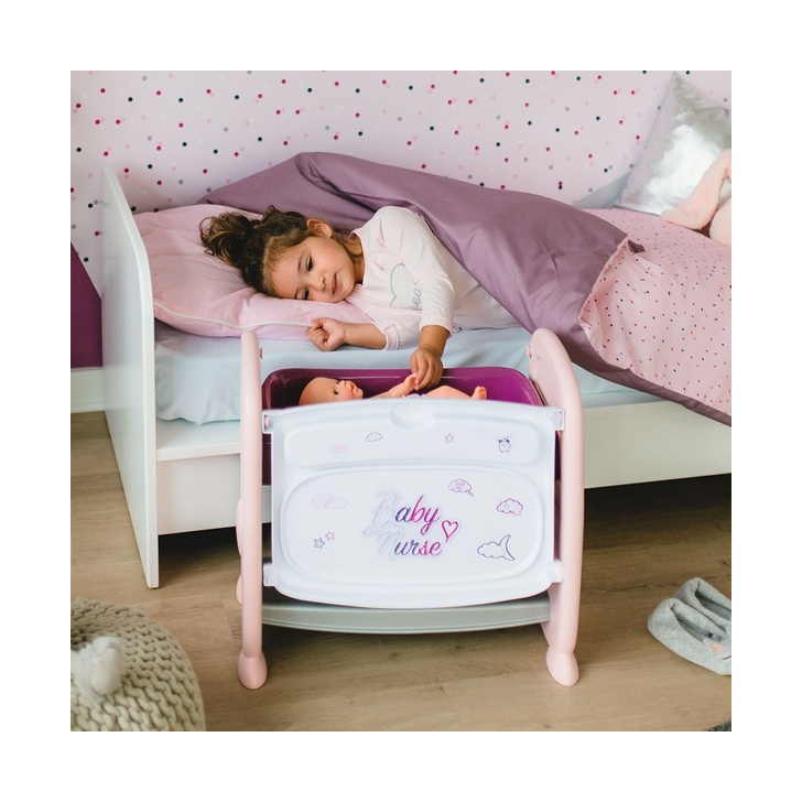 Patut Co-Sleeper pentru papusi Smoby Baby Nurse 2 in 1