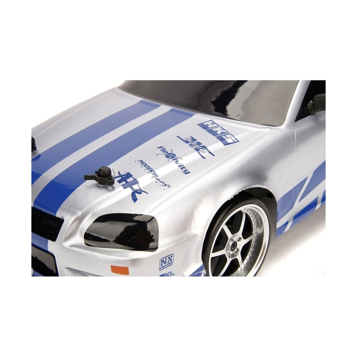 Masina Jada Toys Fast and Furious Nissan Skyline GTR Drift cu anvelope si telecomanda