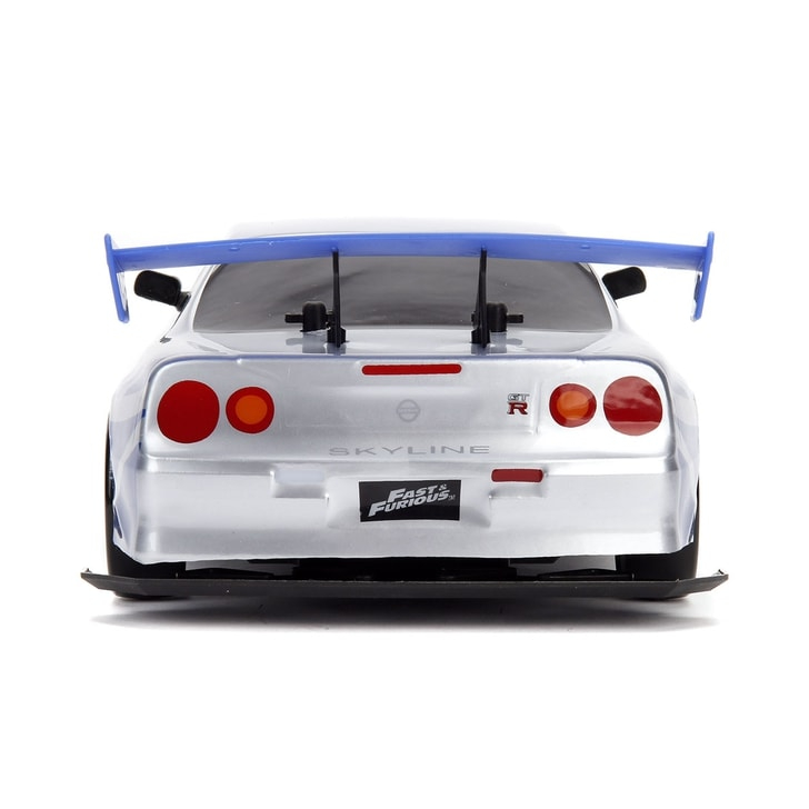 Masina Jada Toys Fast and Furious Nissan Skyline GTR Drift cu anvelope si telecomanda