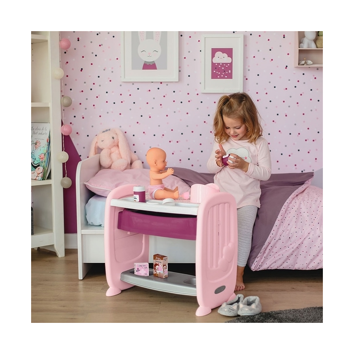 Patut Co-Sleeper pentru papusi Smoby Baby Nurse 2 in 1