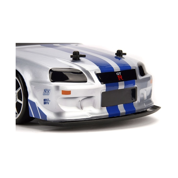 Masina Jada Toys Fast and Furious Nissan Skyline GTR Drift cu anvelope si telecomanda