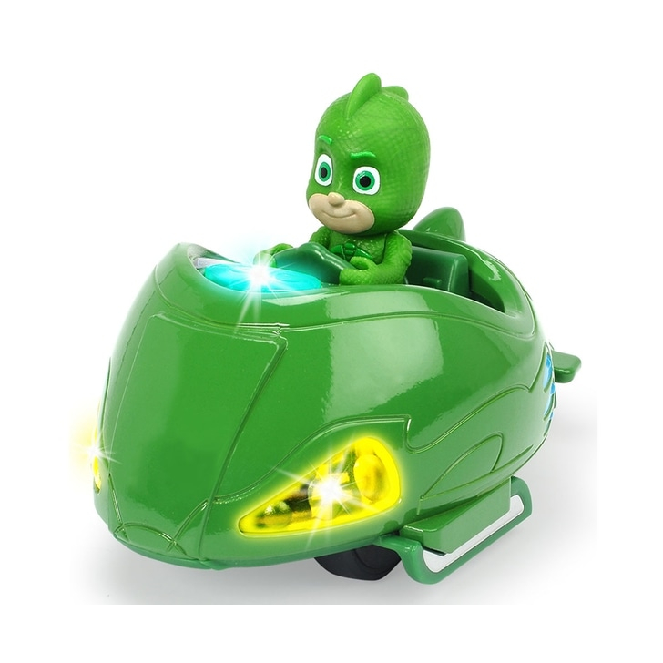Masina Dickie Toys Eroi in Pijama Mission Racer Gekko cu figurina