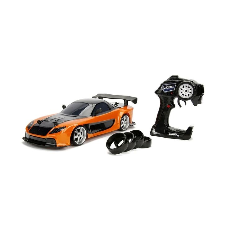 Masina Jada Toys Fast and Furious Mazda RX-7 Drift cu anvelope si telecomanda