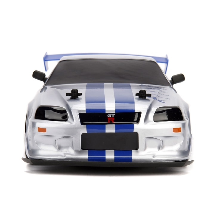 Masina Jada Toys Fast and Furious Nissan Skyline GTR Drift cu anvelope si telecomanda