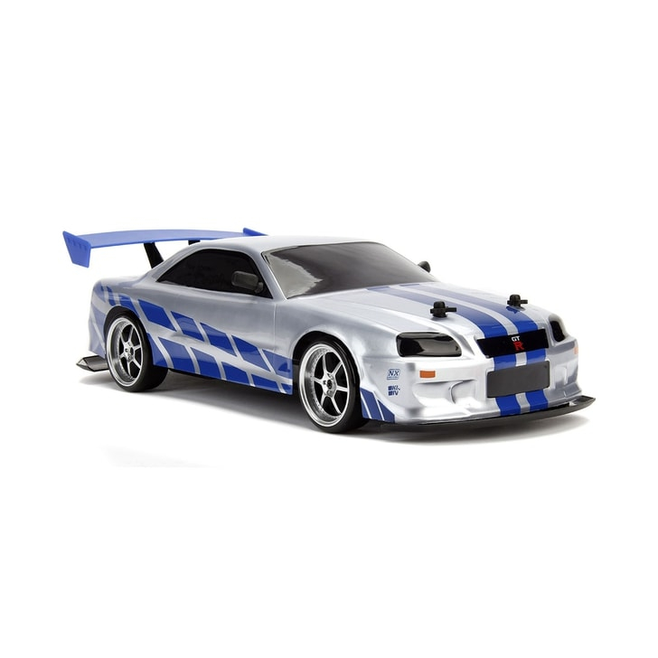 Masina Jada Toys Fast and Furious Nissan Skyline GTR Drift cu anvelope si telecomanda
