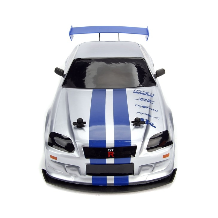 Masina Jada Toys Fast and Furious Nissan Skyline GTR Drift cu anvelope si telecomanda