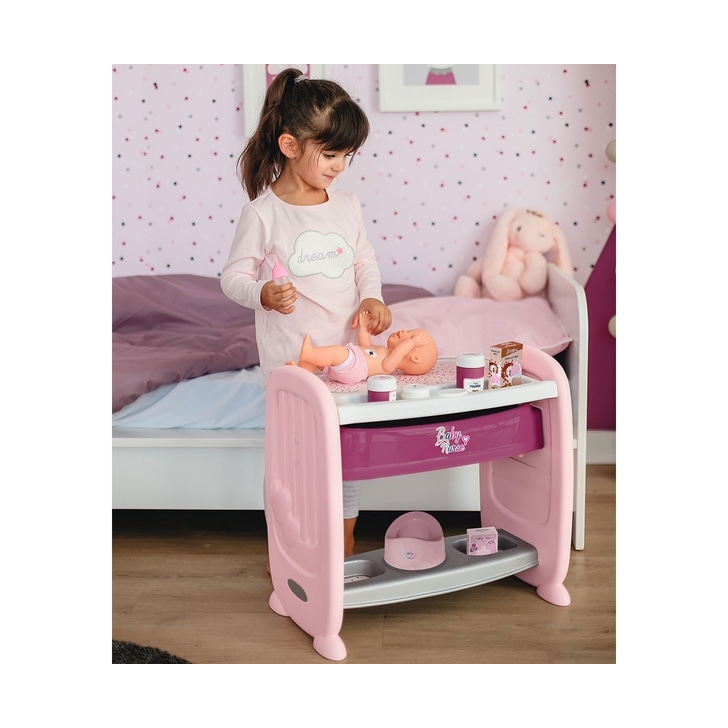 Patut Co-Sleeper pentru papusi Smoby Baby Nurse 2 in 1