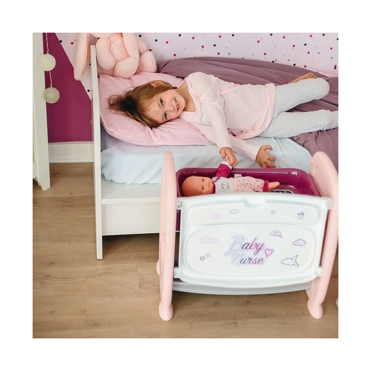 Patut Co-Sleeper pentru papusi Smoby Baby Nurse 2 in 1