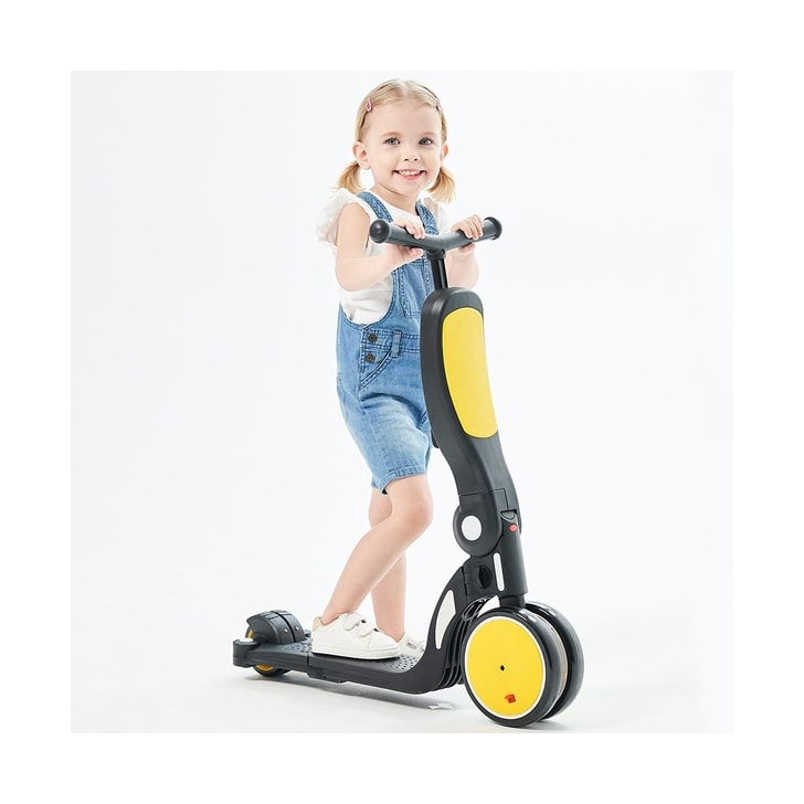 Bicicleta, tricicleta si trotineta pentru copii Chipolino All Ride 4 in 1 yellow
