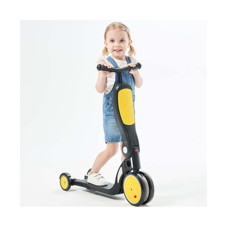 Bicicleta, tricicleta si trotineta pentru copii Chipolino All Ride 4 in 1 yellow