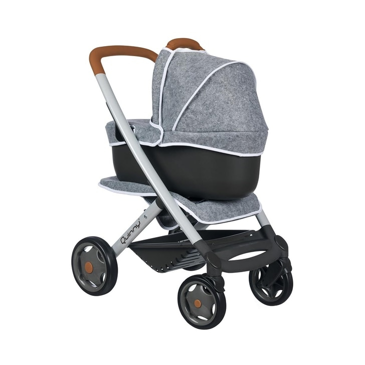 Carucior pentru papusi Smoby Quinny Combi 3 in 1 gri