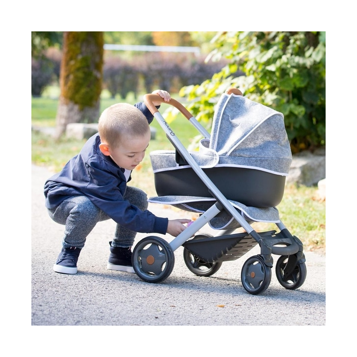 Carucior pentru papusi Smoby Quinny Combi 3 in 1 gri