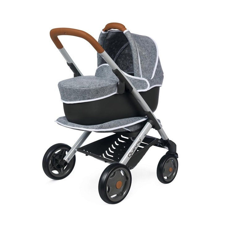 Carucior pentru papusi Smoby Quinny Combi 3 in 1 gri