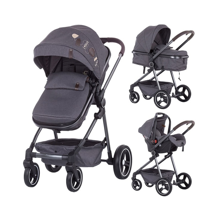 Carucior Chipolino Noah 3 in 1 grey denim