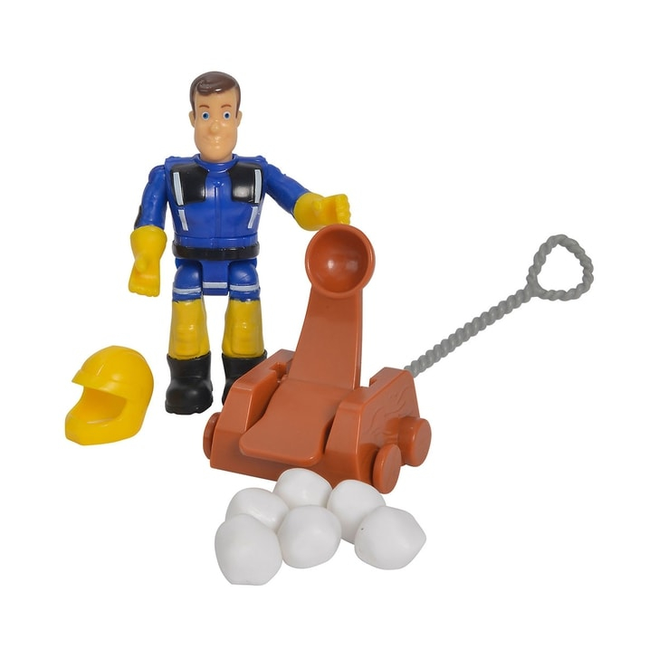 ATV Simba Fireman Sam, Sam Mercury Snow Quad cu lama de zapada, figurina Sam si accesorii
