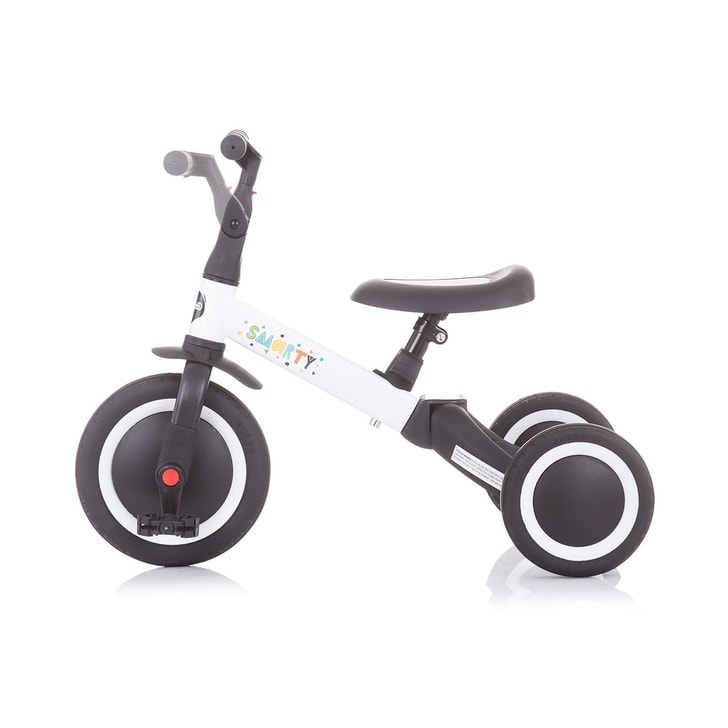 Tricicleta si bicicleta pentru copii Chipolino Smarty 2 in 1 white