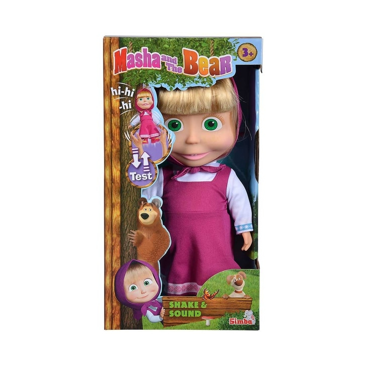 Papusa Simba Masha and the Bear, Masha Shake & Sound 30 cm