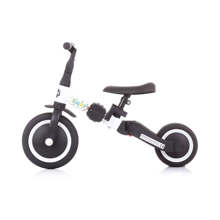 Tricicleta si bicicleta pentru copii Chipolino Smarty 2 in 1 white