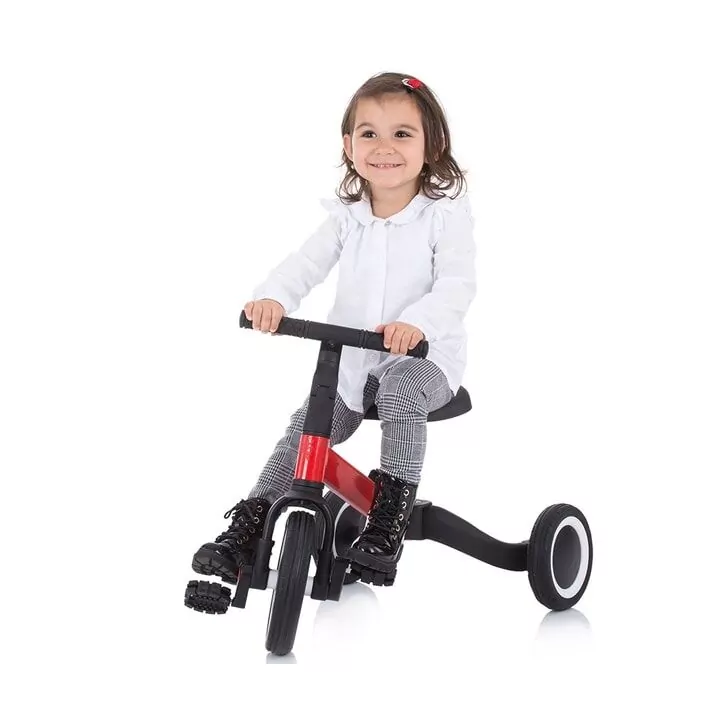 Tricicleta si bicicleta pentru copii Chipolino Smarty 2 in 1 red