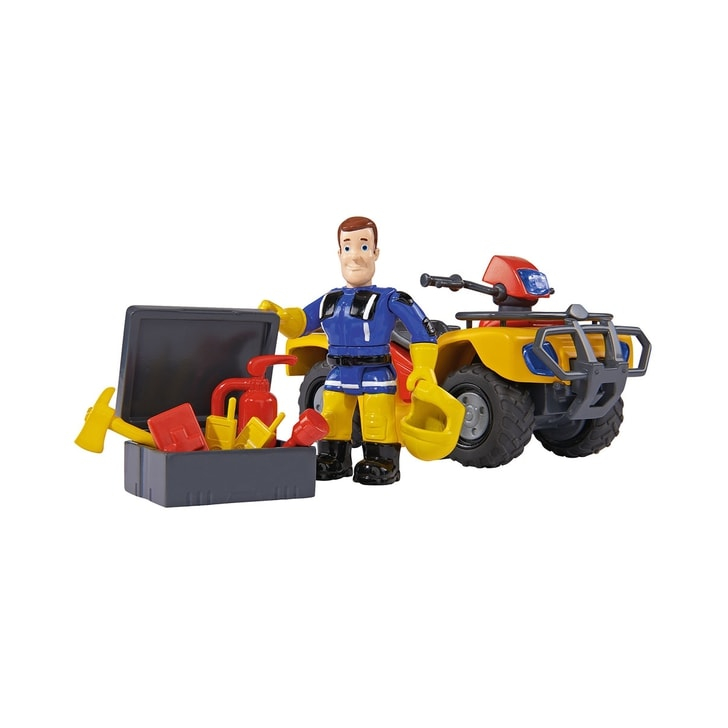 ATV Simba Fireman Sam, Sam Mercury Quad cu figurina Sam si accesorii