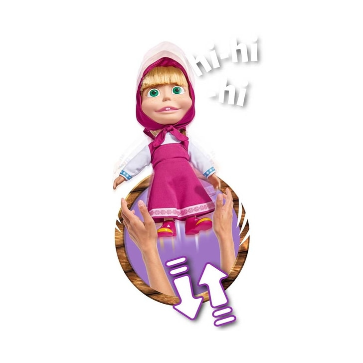 Papusa Simba Masha and the Bear, Masha Shake & Sound 30 cm