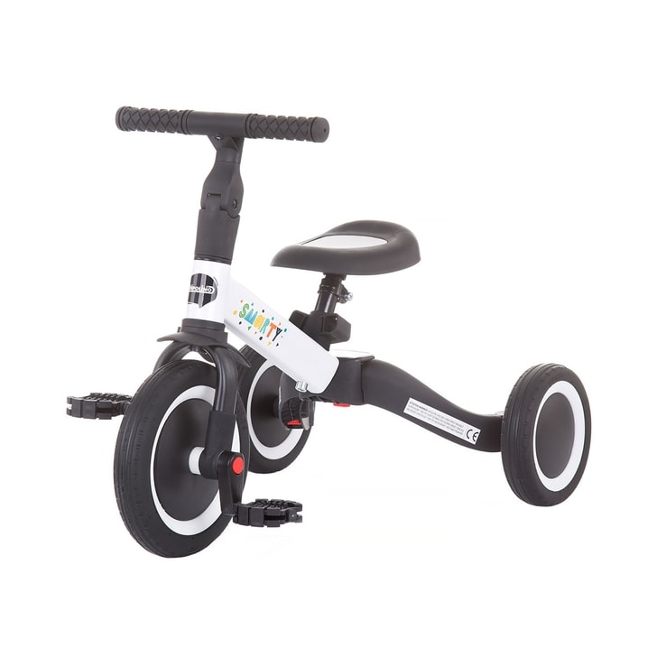Tricicleta si bicicleta pentru copii Chipolino Smarty 2 in 1 white