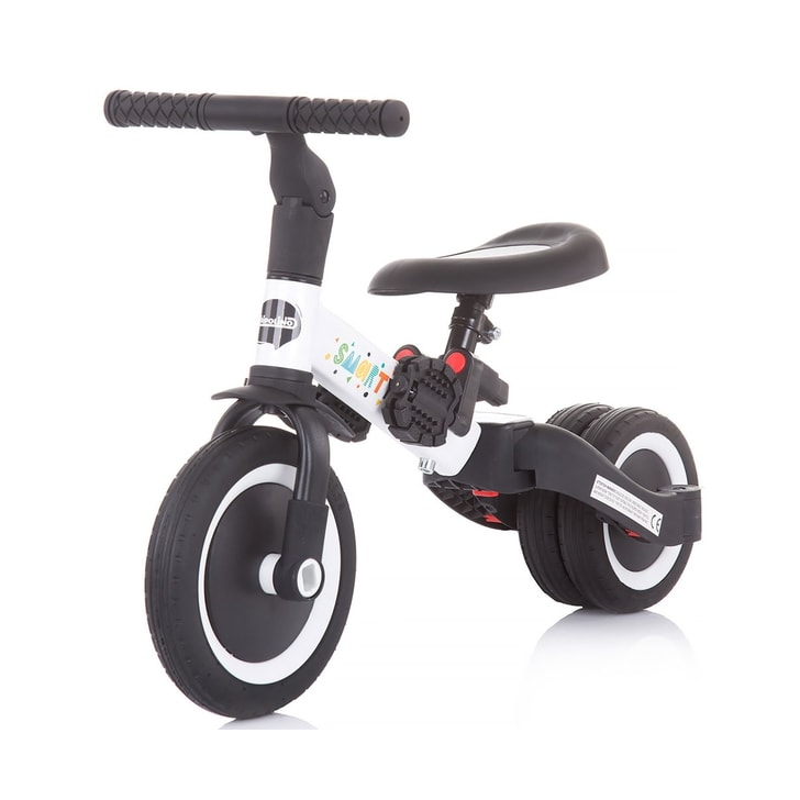 Tricicleta si bicicleta pentru copii Chipolino Smarty 2 in 1 white