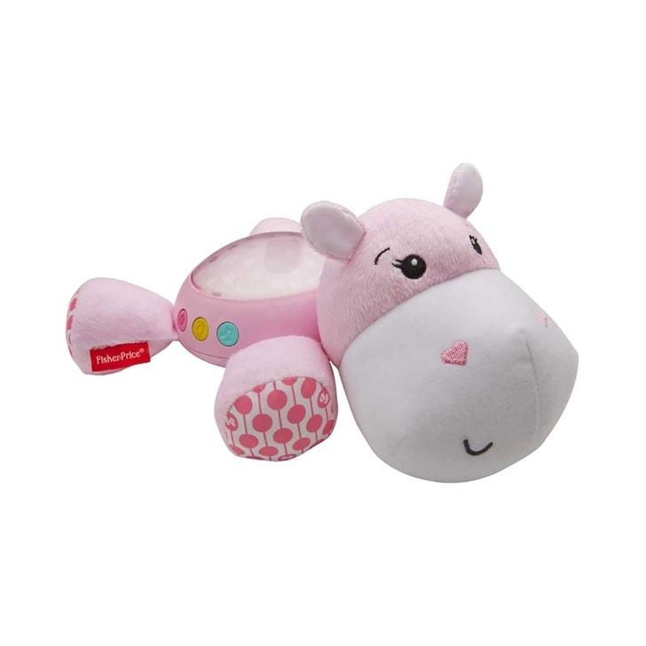 Lampa de veghe plus Fisher Price by Mattel Newborn Hipopotam roz