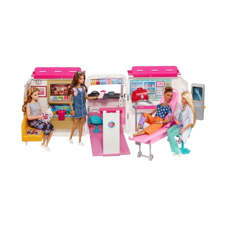 Masina ambulanta Barbie by Mattel I can be Clinica mobila 2 in 1
