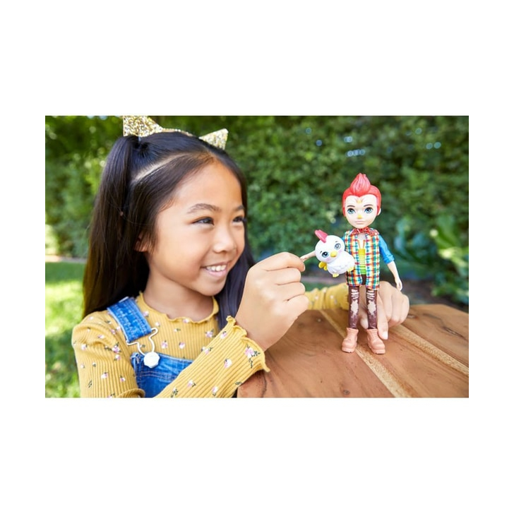 Papusa Enchantimals by Mattel Redward Rooster cu figurina Cluck