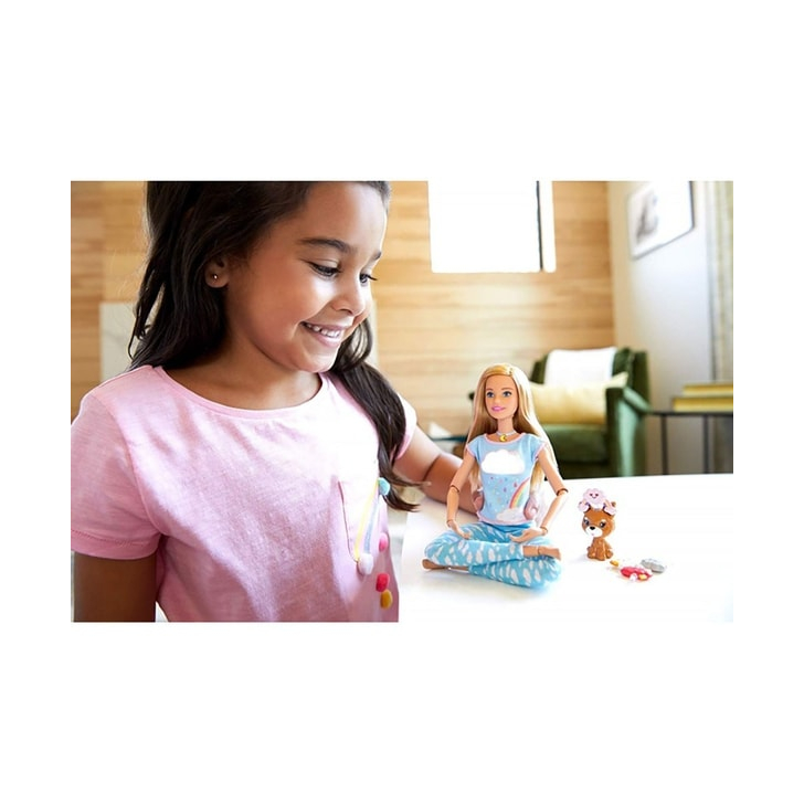 Set Barbie by Mattel Wellness and Fitness papusa mediteaza