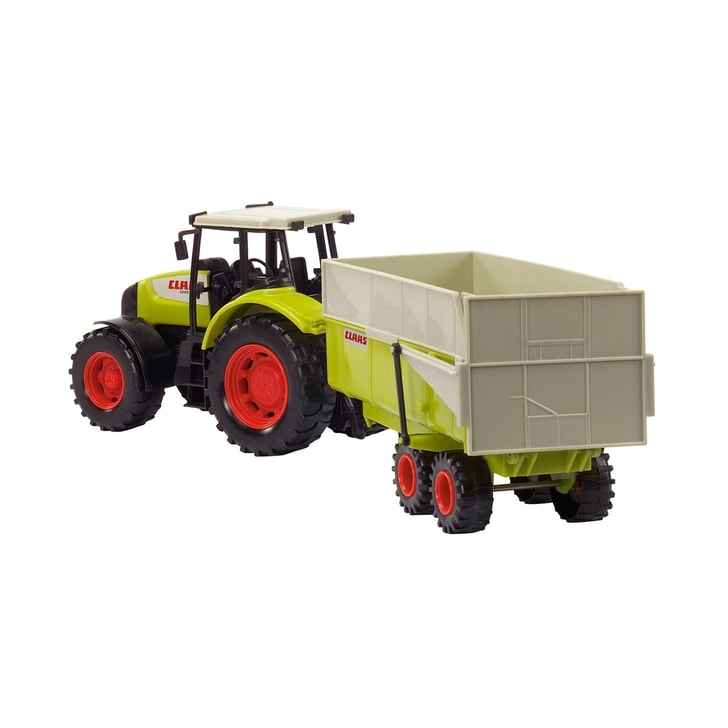 Tractor Dickie Toys Claas Ares cu remorca