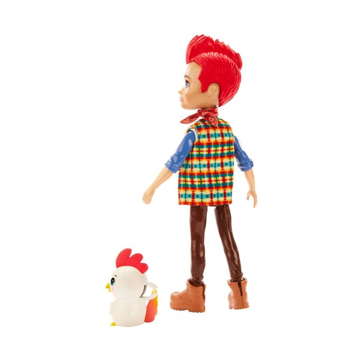 Papusa Enchantimals by Mattel Redward Rooster cu figurina Cluck