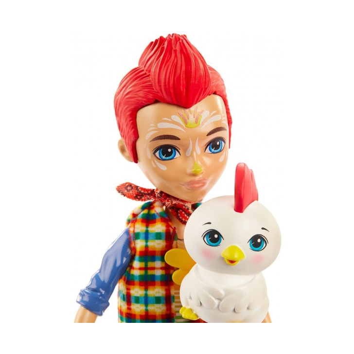 Papusa Enchantimals by Mattel Redward Rooster cu figurina Cluck