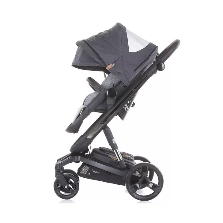 Carucior Chipolino Electra 3 in 1 silver cu cadru negru