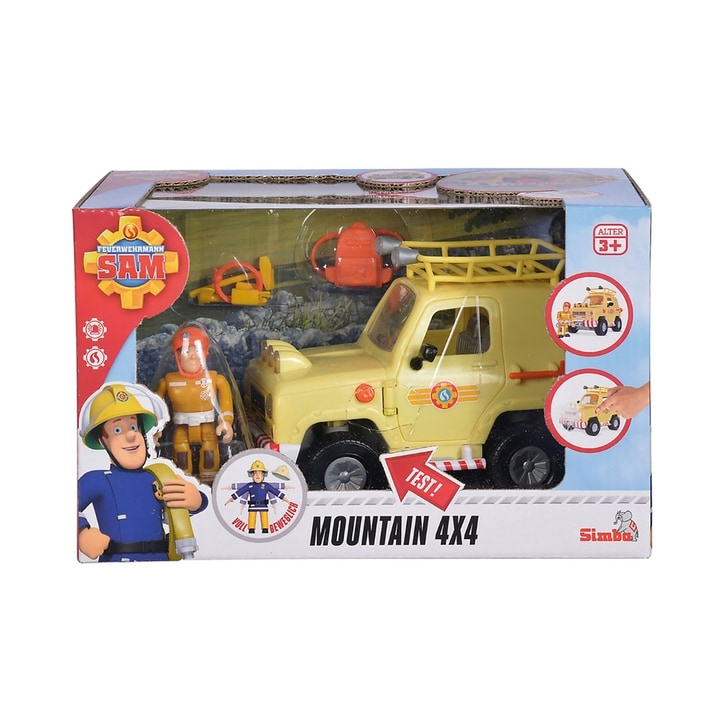 Masina Simba Fireman Sam Mountain 4x4 cu figurina si accesorii