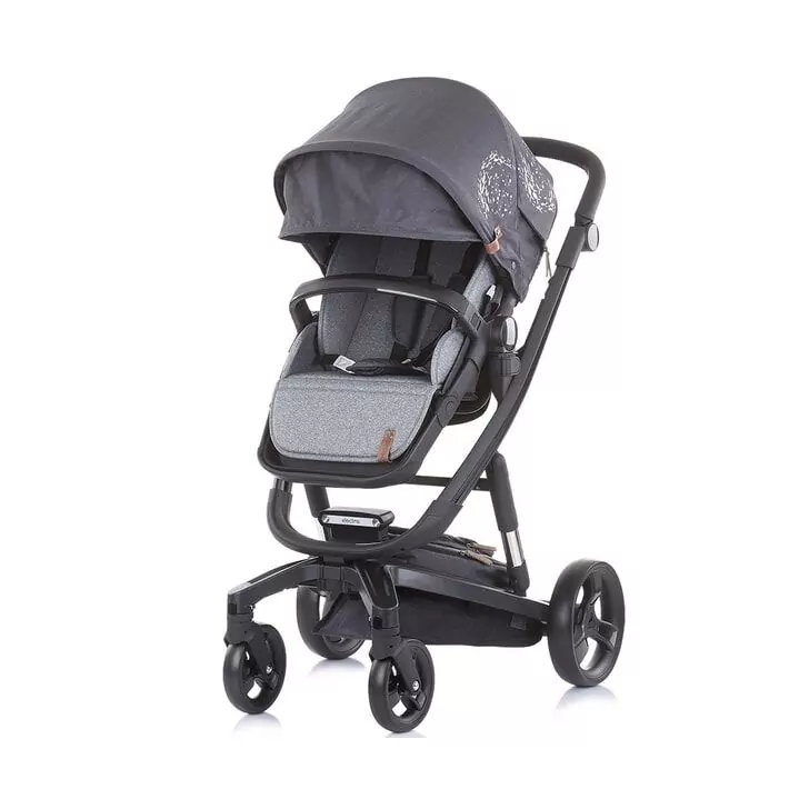 Carucior Chipolino Electra 3 in 1 silver cu cadru negru